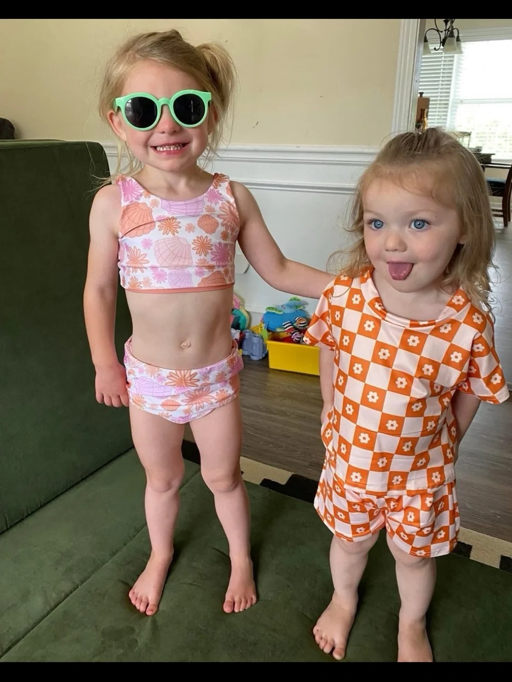 Half Moon Apparel girl’s Reversible Swimsuit